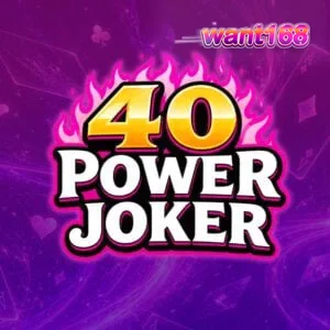 Tampilan visual mesin slot 40 Power Joker dengan simbol klasik dan latar belakang futuristik.